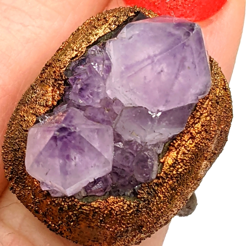 Amethyst Crystal Quartz Ring